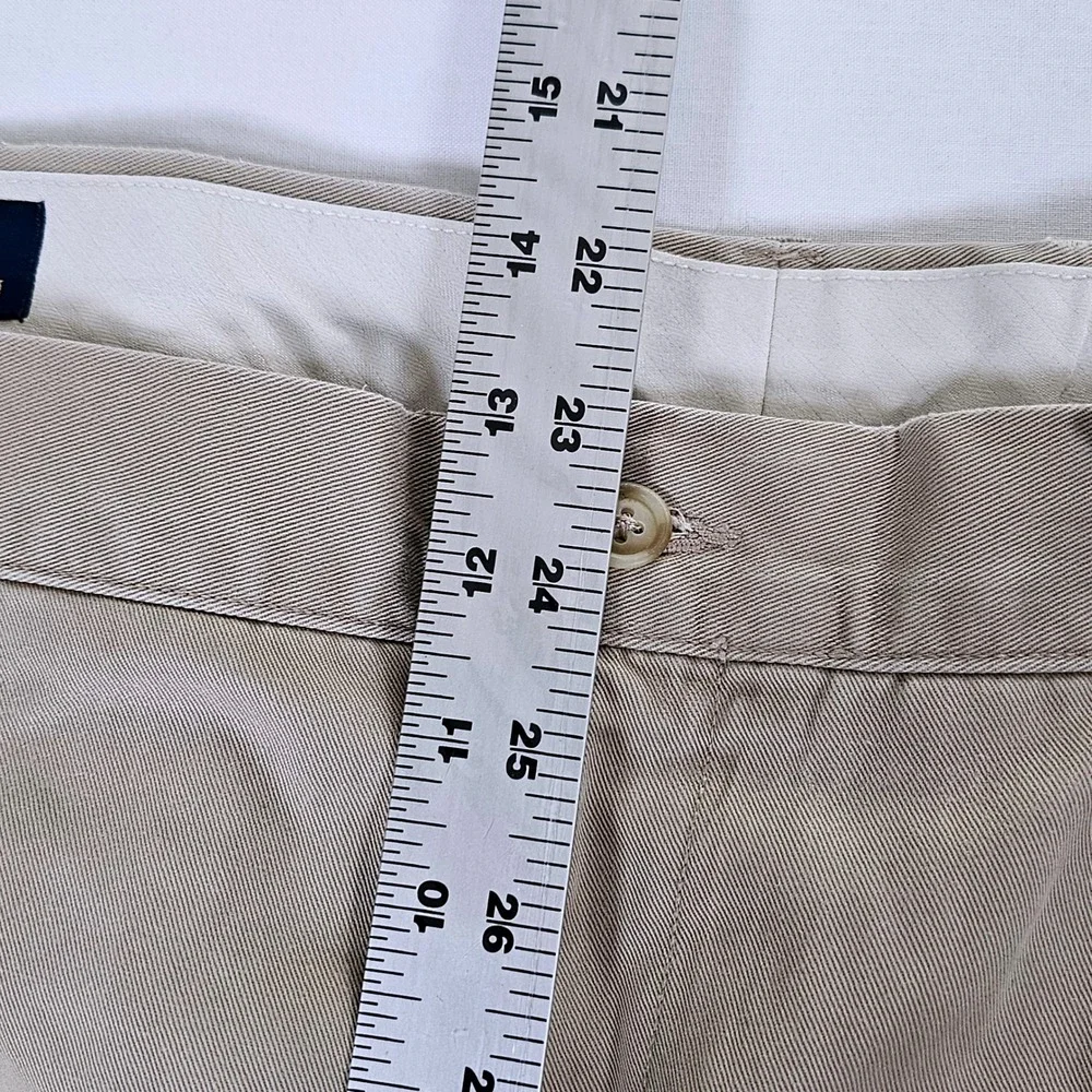 Polo Ralph Lauren Mens Big & Tall Khaki Chino Pants 46x30 Tan Cotton Twill